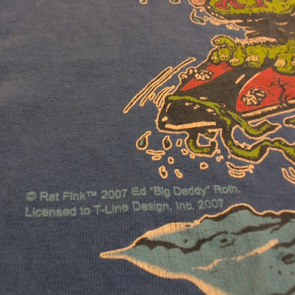 VTG Rat Fink SurfInk Adult Medium Shirt Big Daddy Thrashed Surfer‎ 2007 - Picture 3 of 9